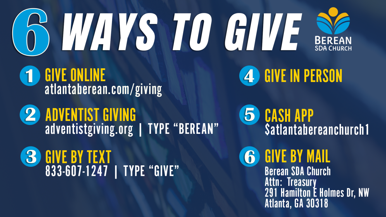 Berean 6 Ways to Give