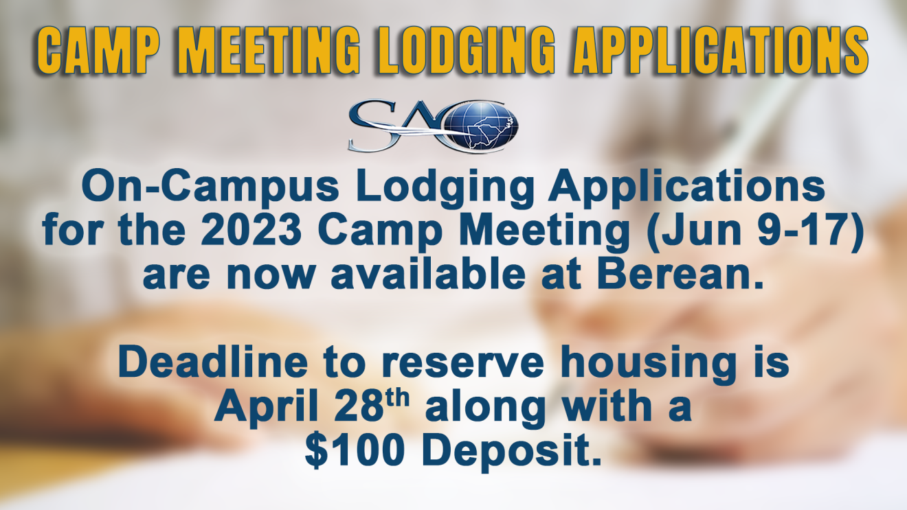 Camp Meeting Lodging Applications