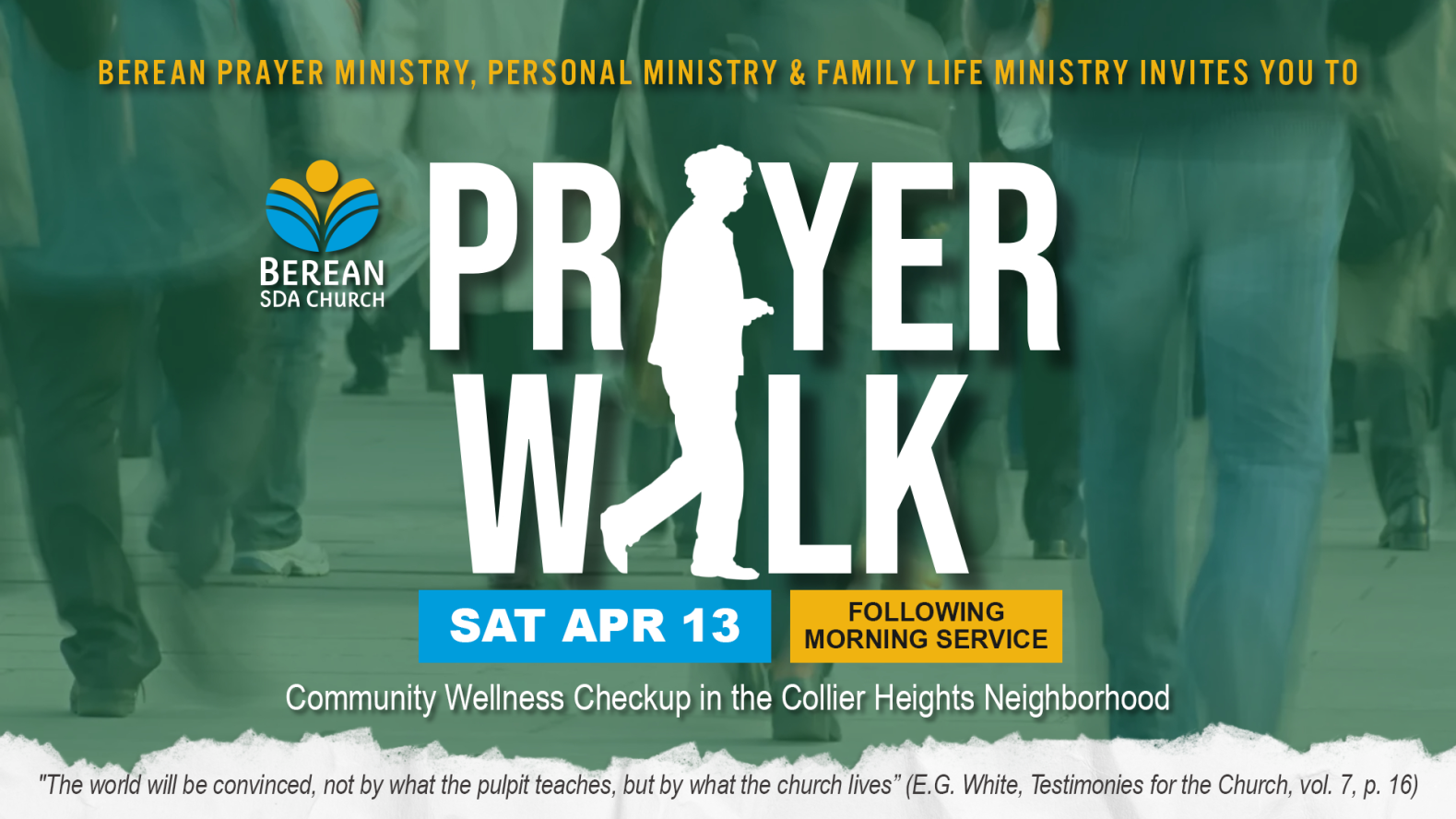 Prayer Walk | Saturday April 13th
