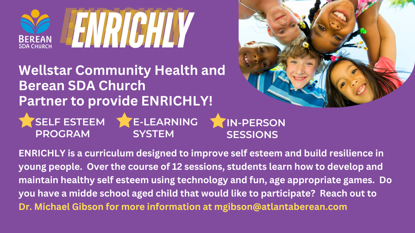 Wellstar Community Health and Berean SDA Church Partner to provide ENRICHLY!