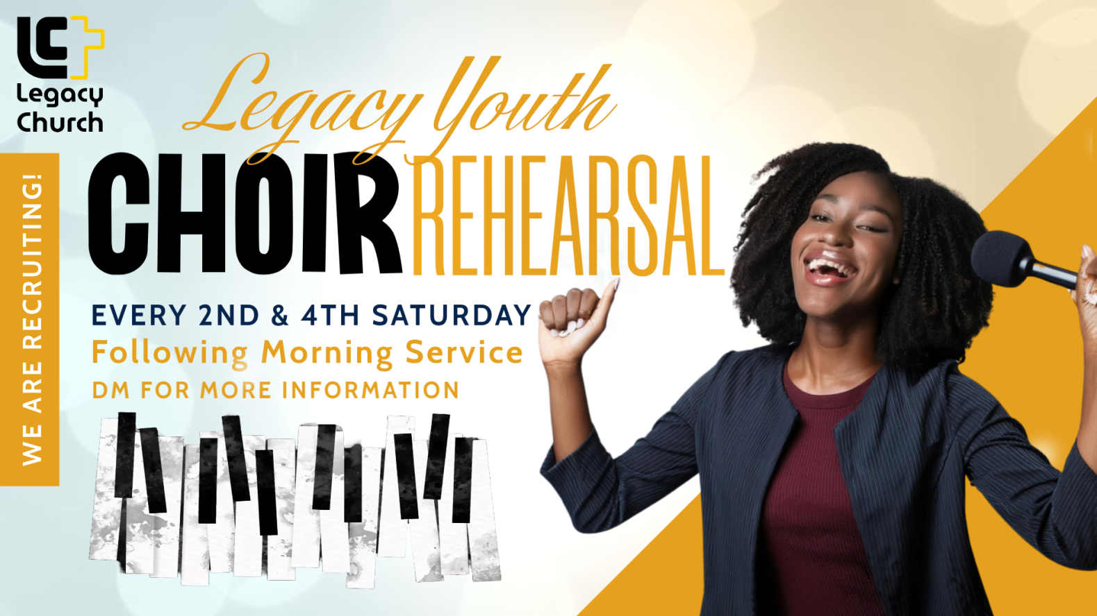 Legacy Youth Choir Rehearsal | 2nd and 4th Saturday of Each Month - Following Morning Service